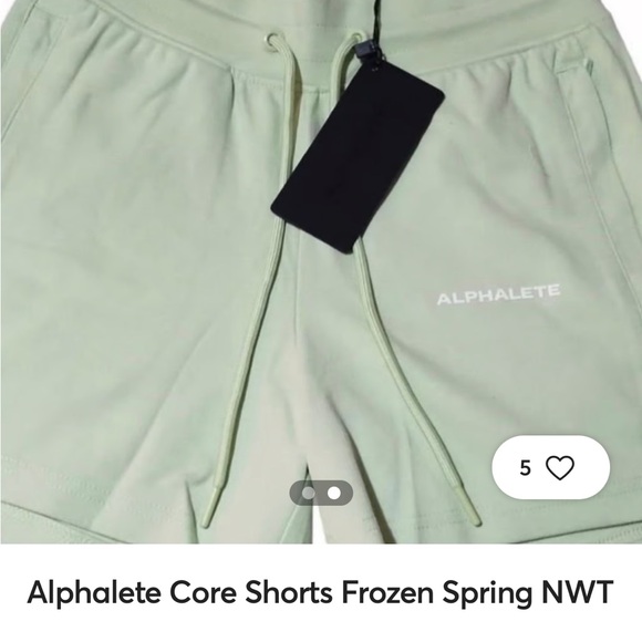 Alphalete Women's Green Shorts - Picture 2 of 3